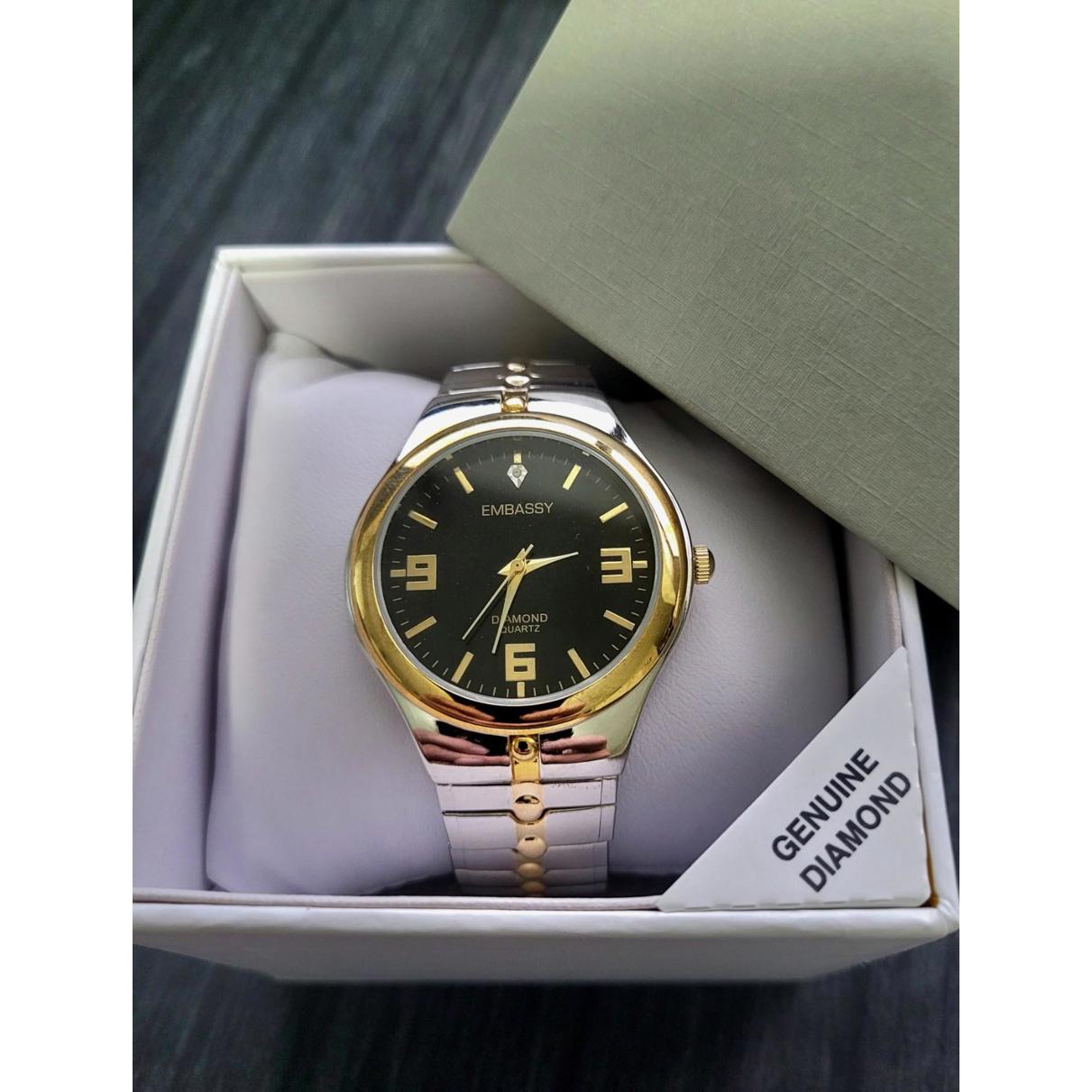 Rare Vintage Gruen Embassy Diamond Mens Watch New In Box